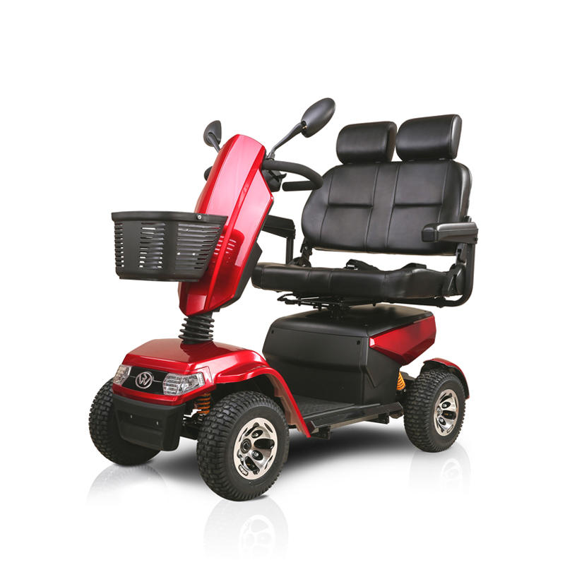 S70D 2-Sitzer-Mobilitätsroller für ältere Menschen, elektrisches Dreirad mit Korb